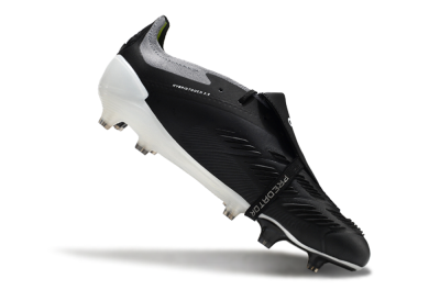 Adidas Predator Elite Foldover Tongue FG Firm Ground Soccer Cleats - Black/Grey/White