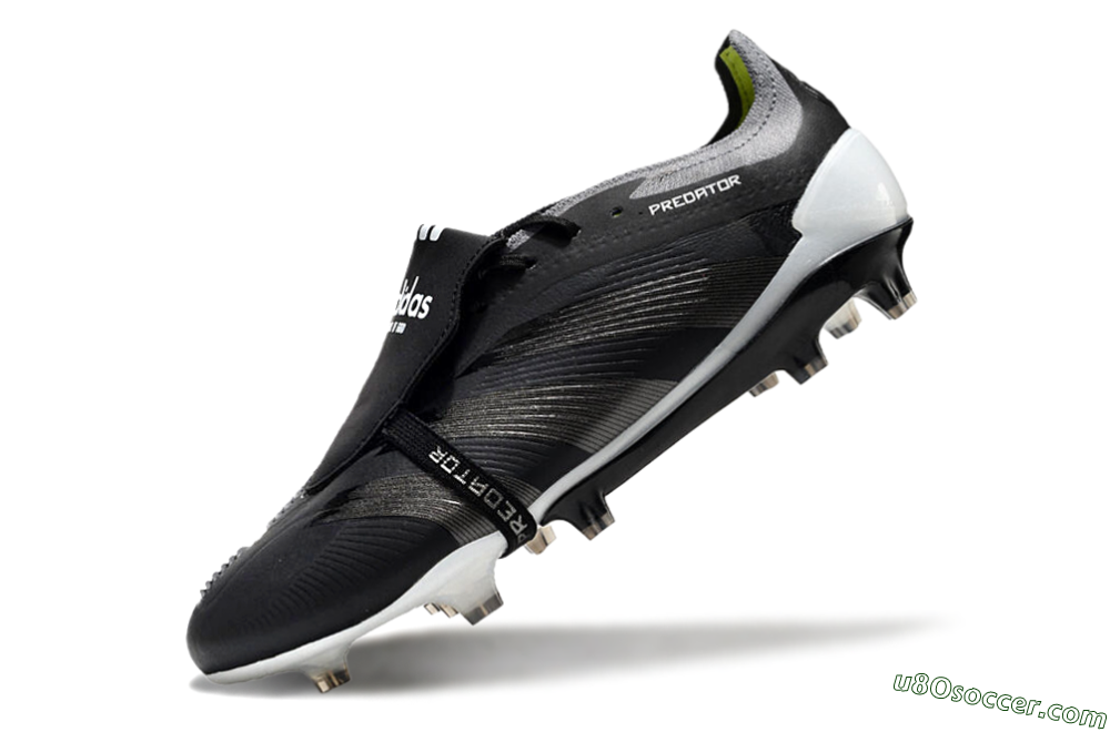 Adidas Predator Elite Foldover Tongue FG Firm Ground Soccer Cleats - Black/Grey/White 5
