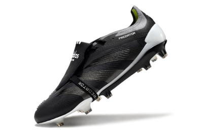 Adidas Predator Elite Foldover Tongue FG Firm Ground Soccer Cleats - Black/Grey/White