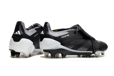 Adidas Predator Elite Foldover Tongue FG Firm Ground Soccer Cleats - Black/Grey/White
