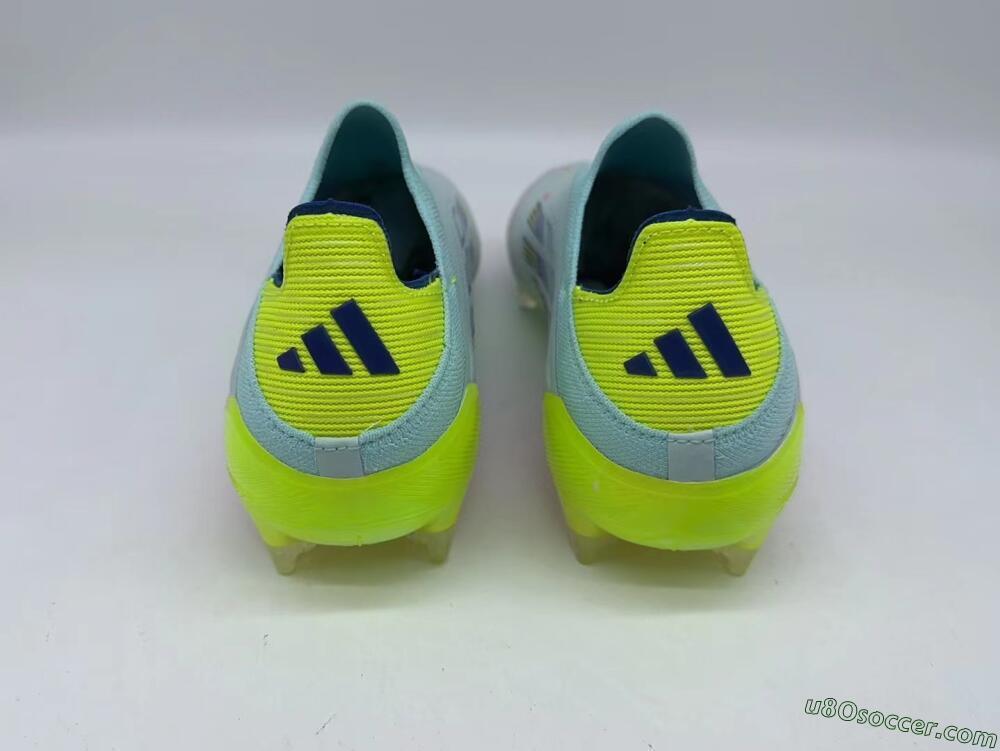 Adidas F50 Elite Laceless FG Firm Ground Soccer Cleats - Jade/Blue/Yellow