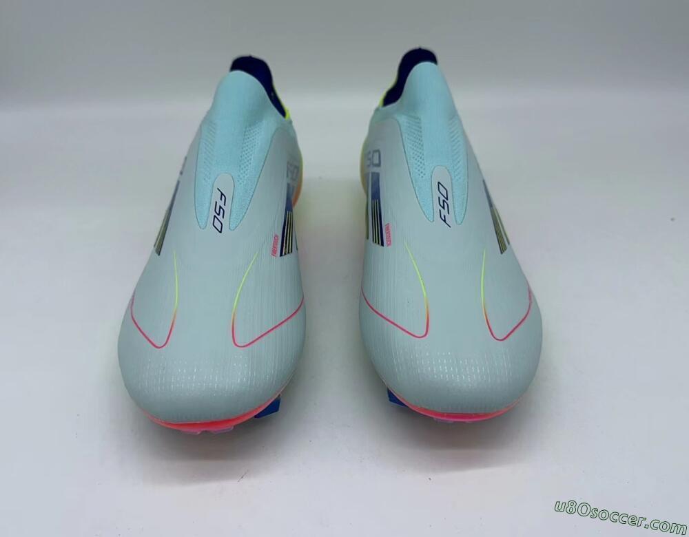 Adidas F50 Elite Laceless FG Firm Ground Soccer Cleats - Jade/Blue/Yellow