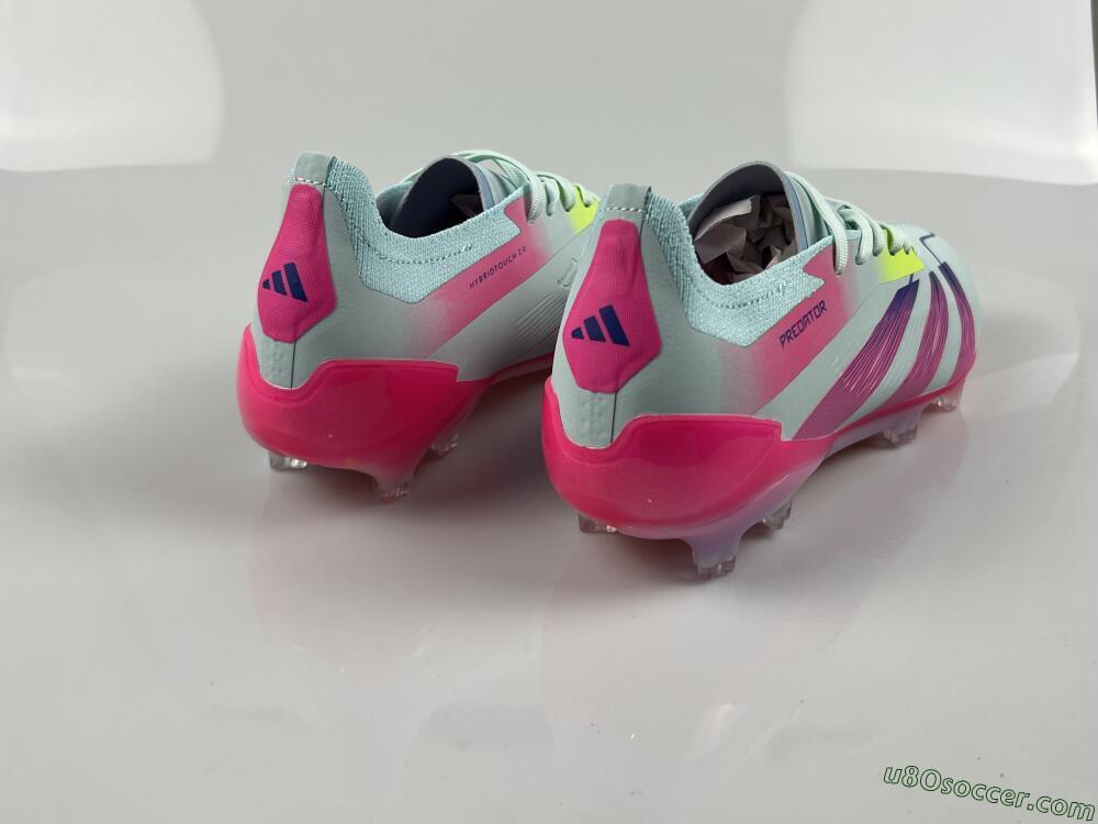 Adidas Predator 24 Elite FG Firm Ground Soccer Cleats - Jade/Blue/Pink