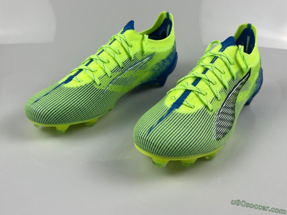 Puma Ultra Ultimate FG Firm Ground Soccer Cleats - Yellow/White/Blue