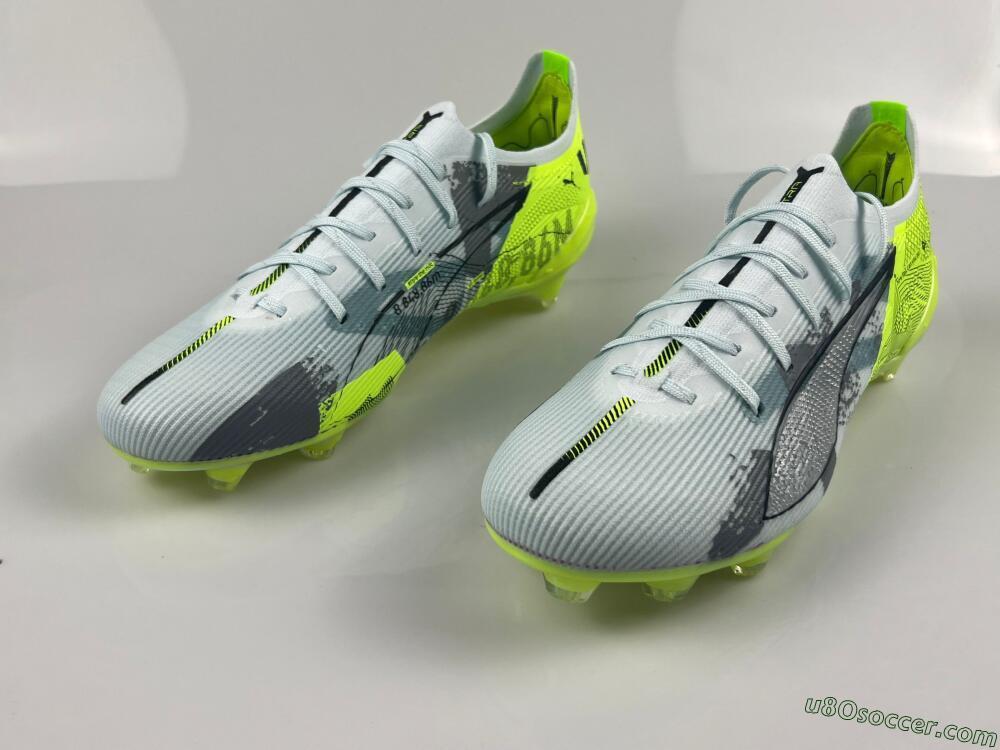 Puma Ultra Ultimate FG Firm Ground Soccer Cleats - Jade/White/Yellow