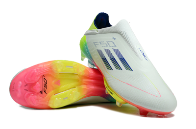 Adidas F50+ Lightstrike Pro Laceless FG Firm Ground Soccer Cleats - Jade/Rainbow