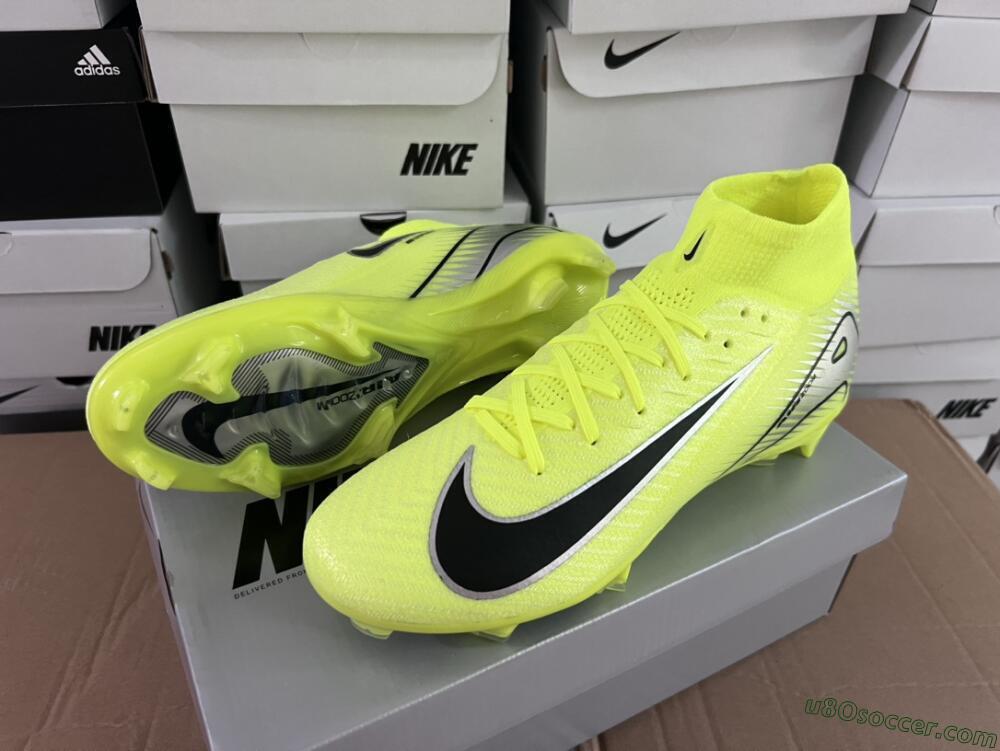 Nike Air Zoom Mercurial Superfly 16 Elite FG Firm Ground Soccer Cleats - Yellow/Sliver/Black