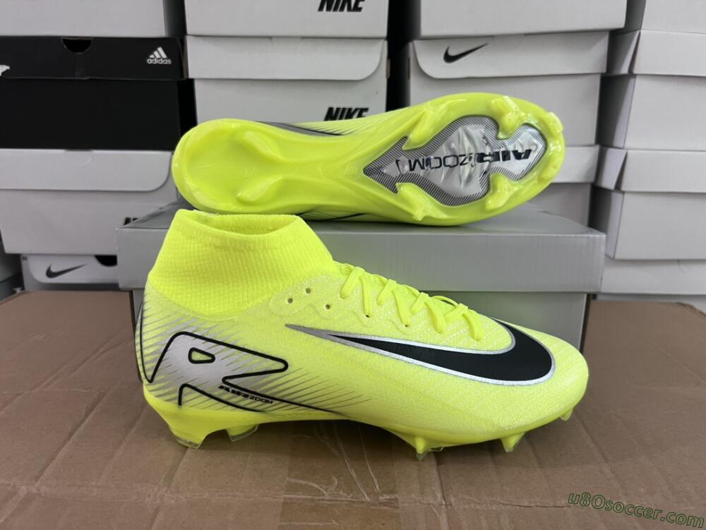 Nike Air Zoom Mercurial Superfly 16 Elite FG Firm Ground Soccer Cleats - Yellow/Sliver/Black