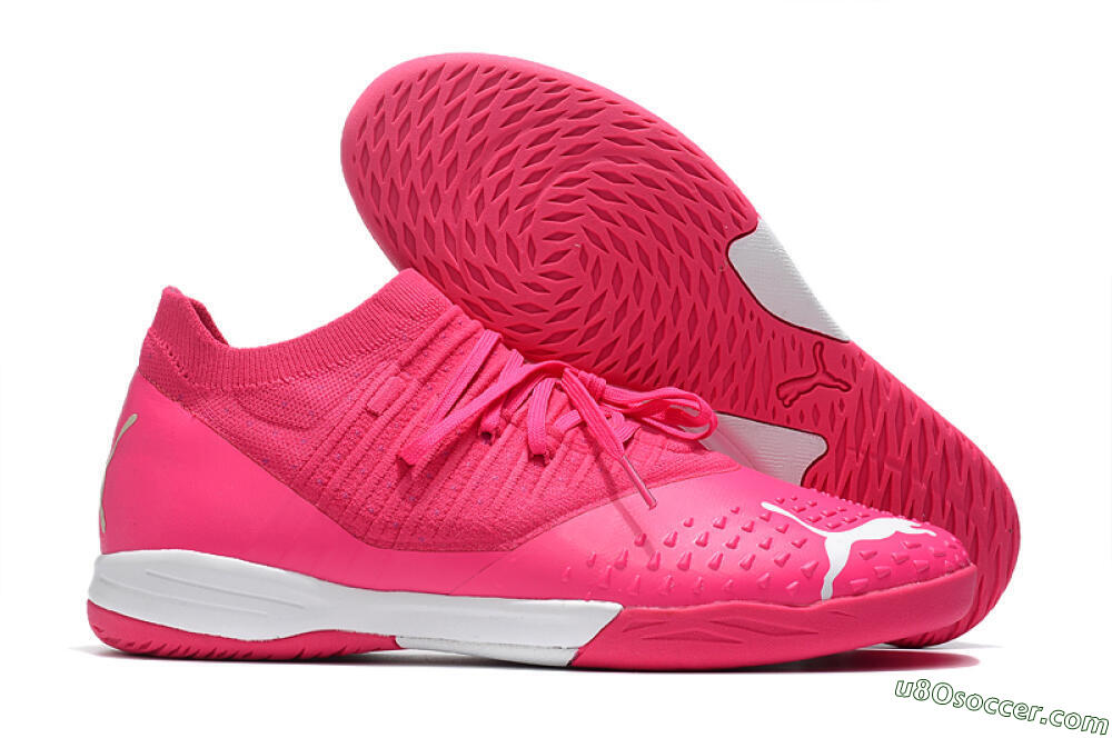 Puma Future Z 1.3 Teazer IC Indoor & Futsal Soccer Shoes - Pink/White 1