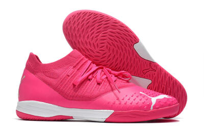 Puma Future Z 1.3 Teazer IC Indoor & Futsal Soccer Shoes - Pink/White