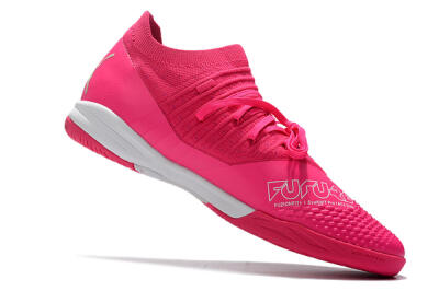 Puma Future Z 1.3 Teazer IC Indoor & Futsal Soccer Shoes - Pink/White