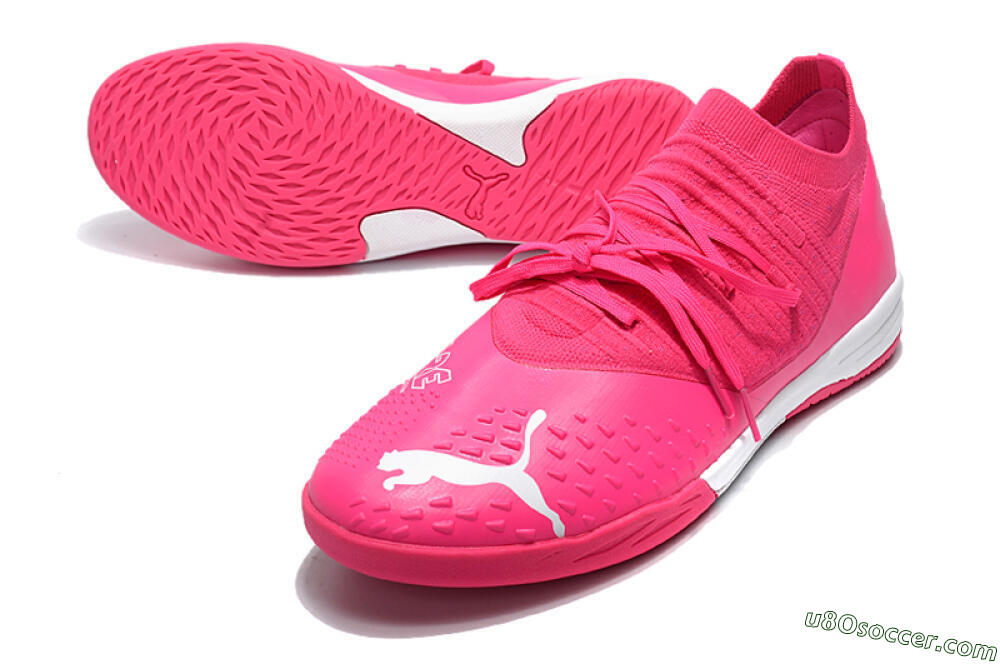 Puma Future Z 1.3 Teazer IC Indoor & Futsal Soccer Shoes - Pink/White 3