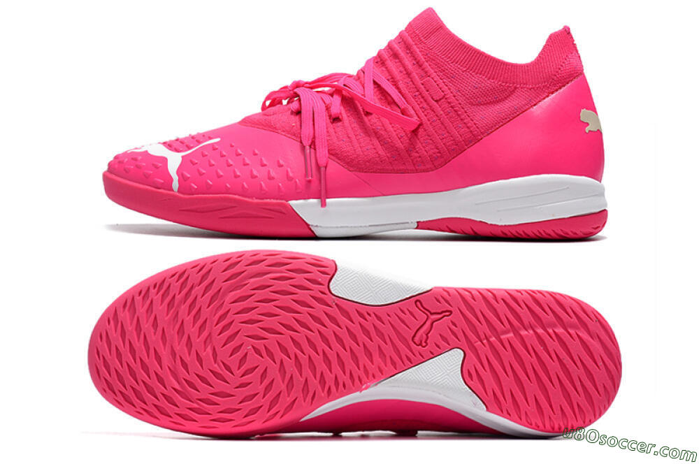 Puma Future Z 1.3 Teazer IC Indoor & Futsal Soccer Shoes - Pink/White 0
