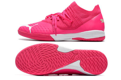 Puma Future Z 1.3 Teazer IC Indoor & Futsal Soccer Shoes - Pink/White