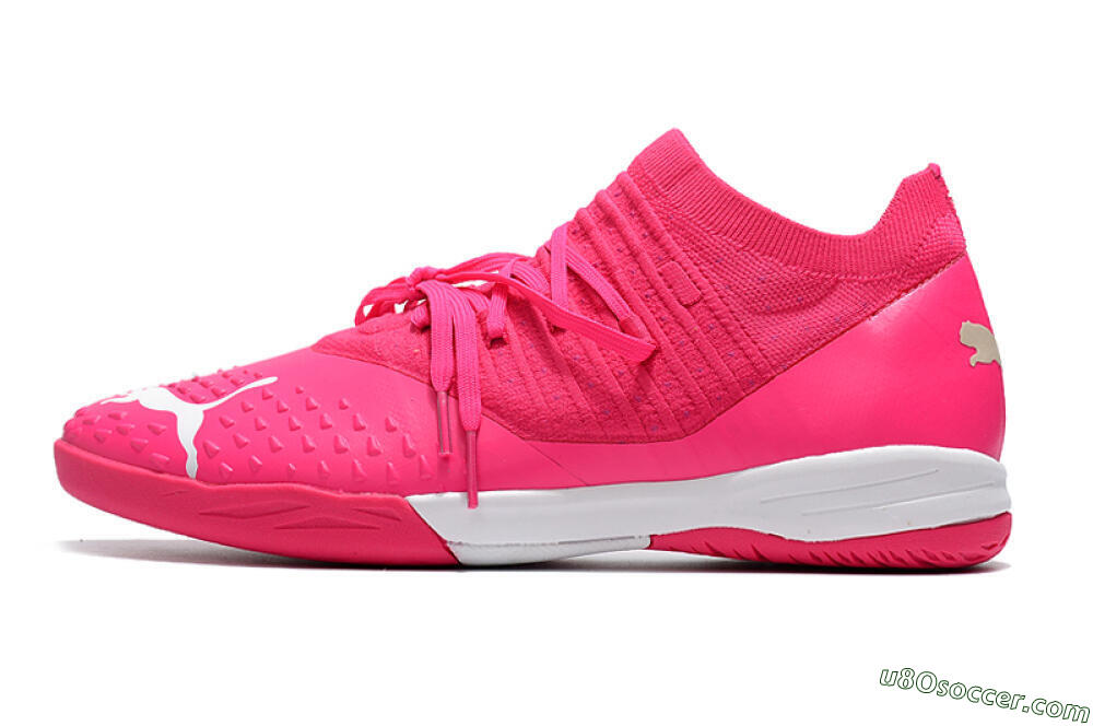 Puma Future Z 1.3 Teazer IC Indoor & Futsal Soccer Shoes - Pink/White 2