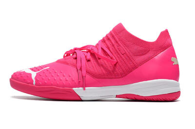 Puma Future Z 1.3 Teazer IC Indoor & Futsal Soccer Shoes - Pink/White