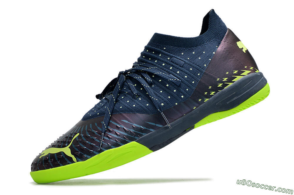 Puma Future Z 1.3 Teazer IC Indoor & Futsal Soccer Shoes - Blue/Yellow 5