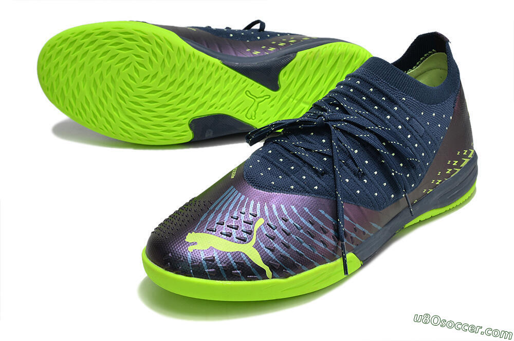 Puma Future Z 1.3 Teazer IC Indoor & Futsal Soccer Shoes - Blue/Yellow 3