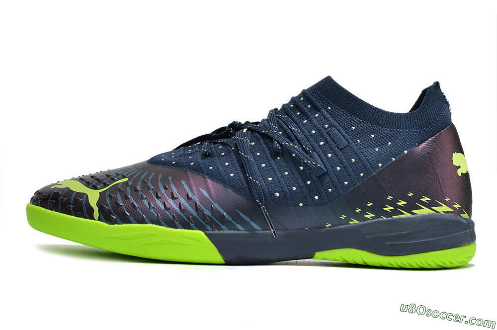 Puma Future Z 1.3 Teazer IC Indoor & Futsal Soccer Shoes - Blue/Yellow 2