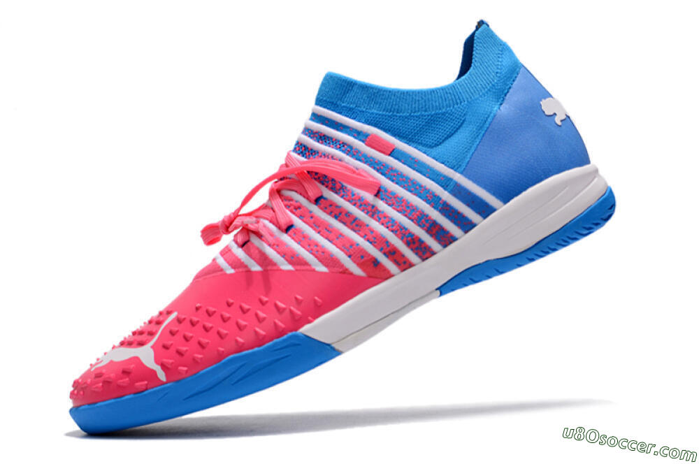 Puma Future Z 1.3 Teazer IC Indoor & Futsal Soccer Shoes - Red/White/Blue 5