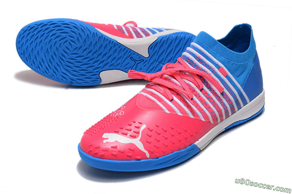 Puma Future Z 1.3 Teazer IC Indoor & Futsal Soccer Shoes - Red/White/Blue 3