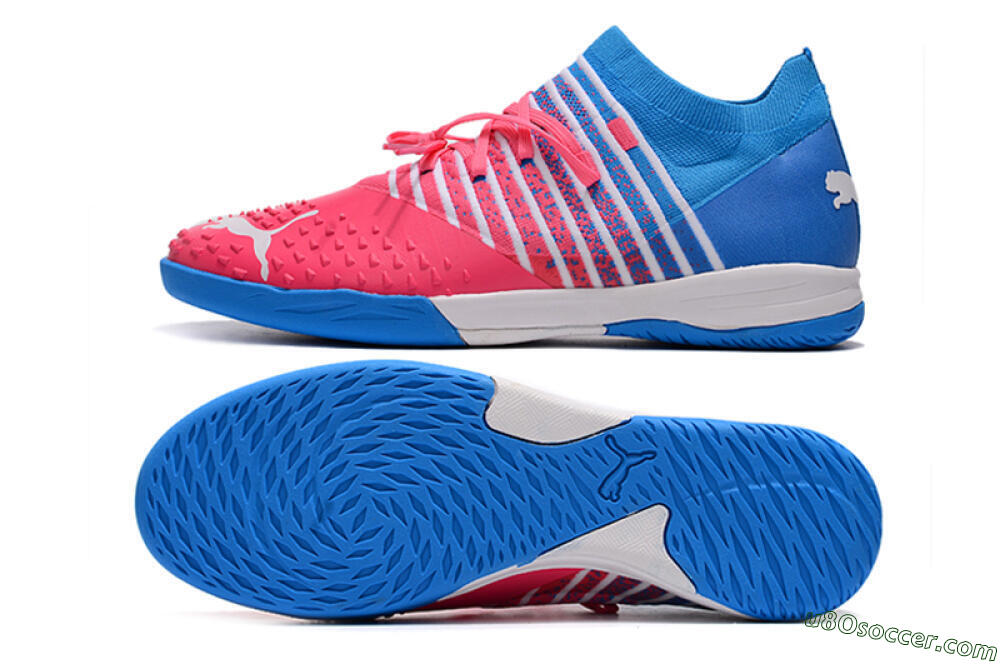 Puma Future Z 1.3 Teazer IC Indoor & Futsal Soccer Shoes - Red/White/Blue 0