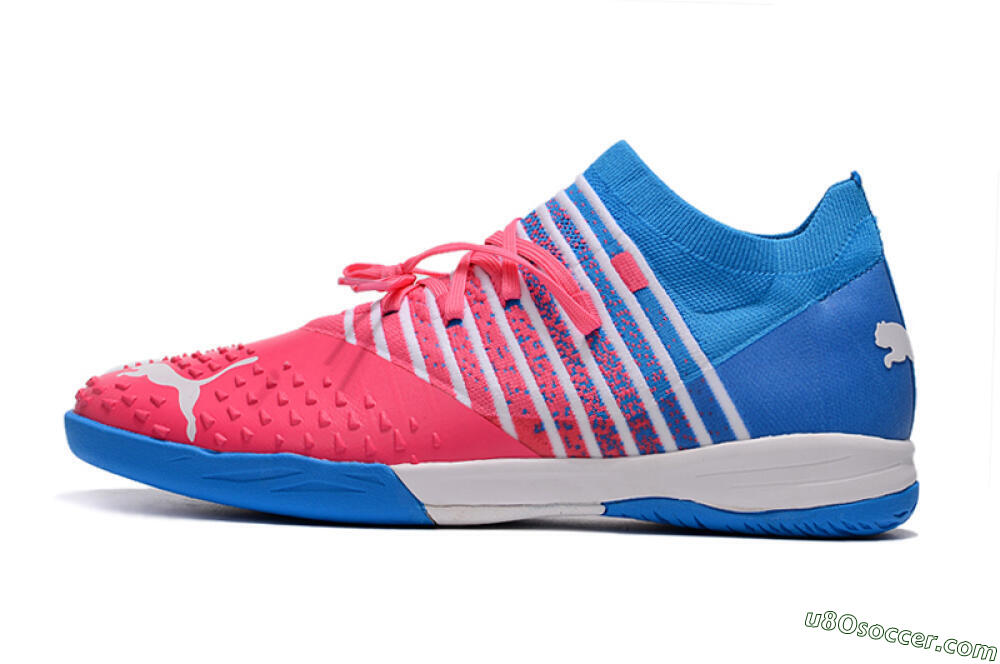 Puma Future Z 1.3 Teazer IC Indoor & Futsal Soccer Shoes - Red/White/Blue 2