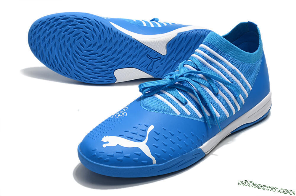Puma Future Z 1.3 Teazer IC Indoor & Futsal Soccer Shoes - Blue/White 3