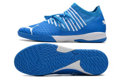 Puma Future Z 1.3 Teazer IC Indoor & Futsal Soccer Shoes - Blue/White