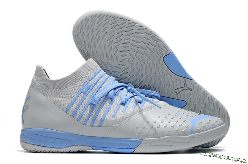 Puma Future Z 1.3 Teazer IC Indoor & Futsal Soccer Shoes - Silver/Blue 1