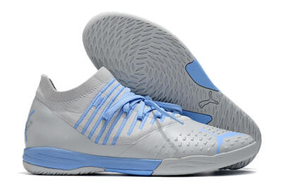 Puma Future Z 1.3 Teazer IC Indoor & Futsal Soccer Shoes - Silver/Blue