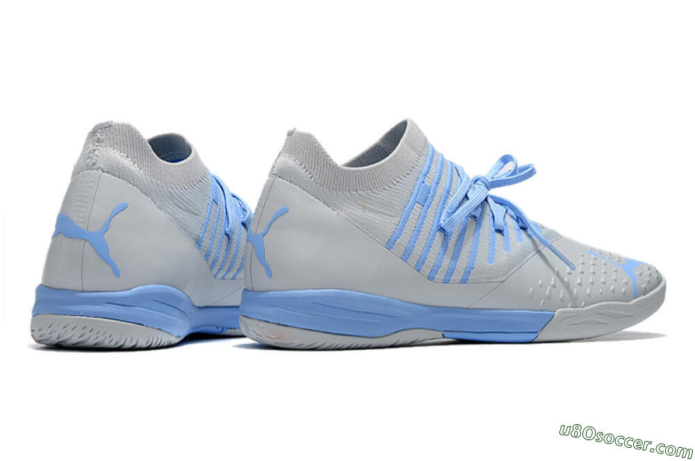 Puma Future Z 1.3 Teazer IC Indoor & Futsal Soccer Shoes - Silver/Blue 6