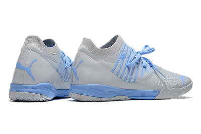 Puma Future Z 1.3 Teazer IC Indoor & Futsal Soccer Shoes - Silver/Blue