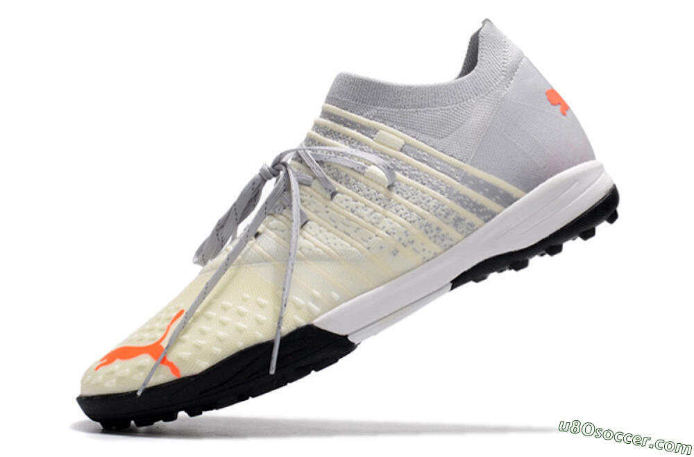 Puma Future Z 1.3 Teazer TF Artificial Turf Soccer Shoes - Beige/Grey/Orange 5