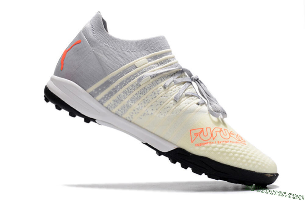 Puma Future Z 1.3 Teazer TF Artificial Turf Soccer Shoes - Beige/Grey/Orange 4
