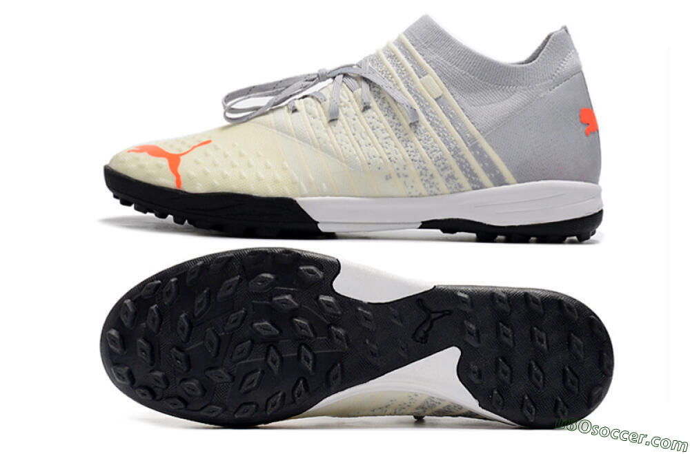 Puma Future Z 1.3 Teazer TF Artificial Turf Soccer Shoes - Beige/Grey/Orange 0