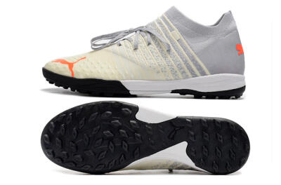 Puma Future Z 1.3 Teazer TF Artificial Turf Soccer Shoes - Beige/Grey/Orange