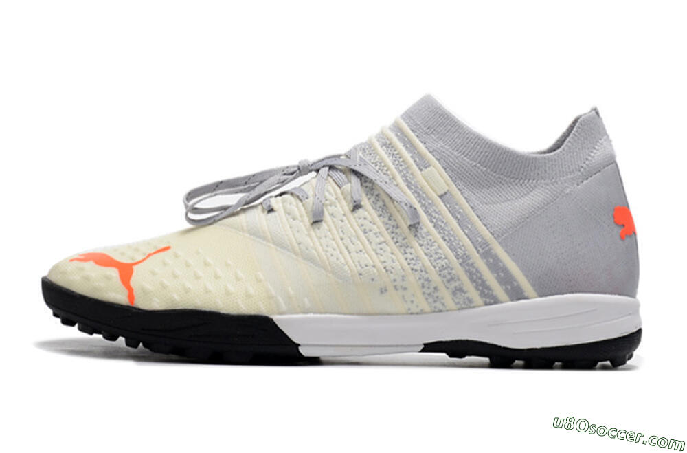 Puma Future Z 1.3 Teazer TF Artificial Turf Soccer Shoes - Beige/Grey/Orange 2