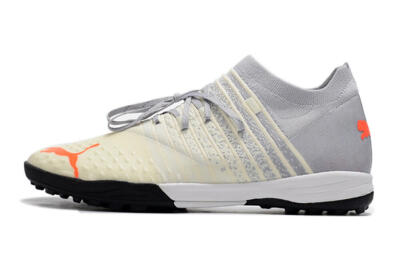 Puma Future Z 1.3 Teazer TF Artificial Turf Soccer Shoes - Beige/Grey/Orange