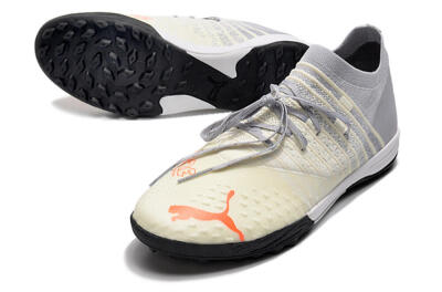 Puma Future Z 1.3 Teazer TF Artificial Turf Soccer Shoes - Beige/Grey/Orange