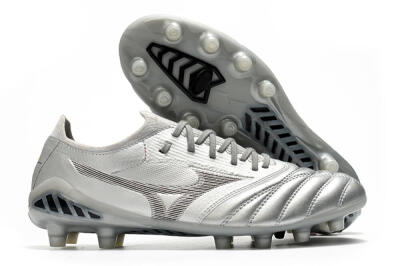 Mizuno Morelia Neo 3 FG Firm Ground Soccer Cleats - Silver/Black