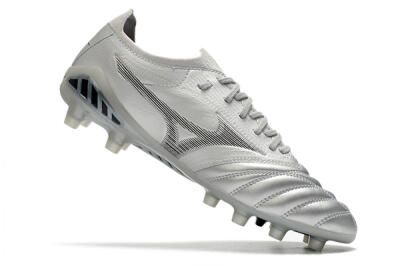 Mizuno Morelia Neo 3 FG Firm Ground Soccer Cleats - Silver/Black