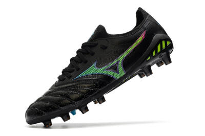 Mizuno Morelia Neo 3 FG Firm Ground Soccer Cleats - Black/Rainbow