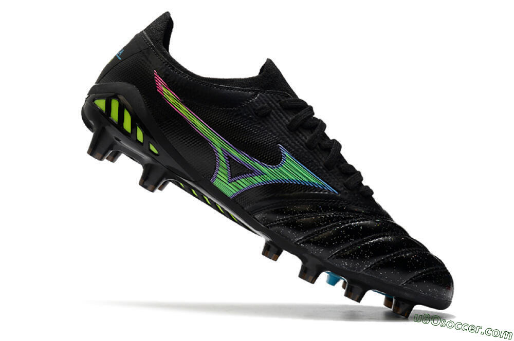Mizuno Morelia Neo 3 FG Firm Ground Soccer Cleats - Black/Rainbow 4