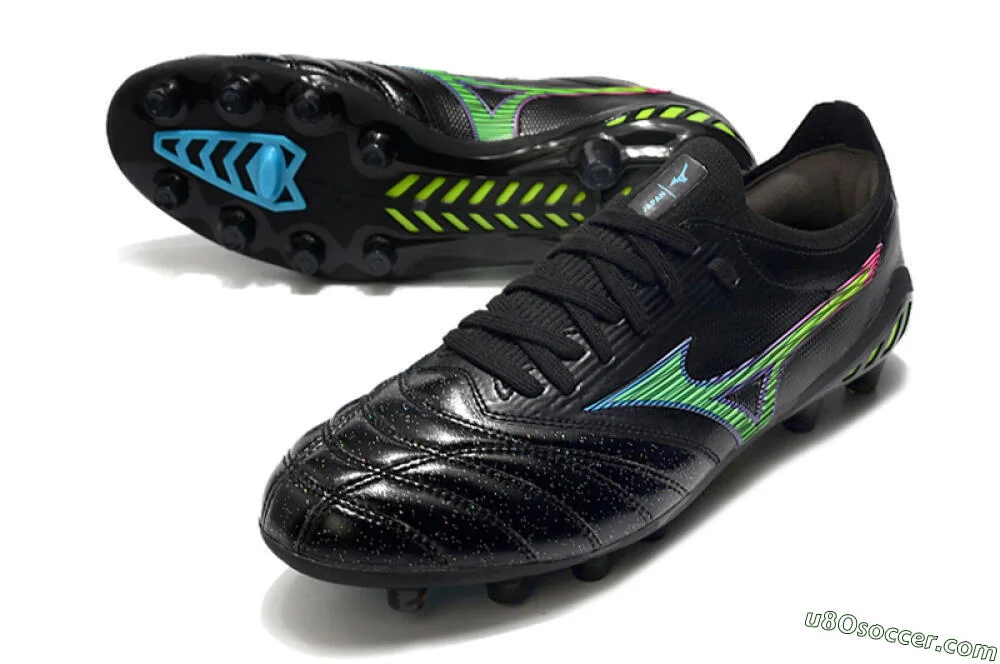 Mizuno Morelia Neo 3 FG Soccer Cleats - Black/Rainbow