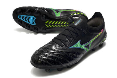 Mizuno Morelia Neo 3 FG Firm Ground Soccer Cleats - Black/Rainbow
