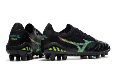 Mizuno Morelia Neo 3 FG Firm Ground Soccer Cleats - Black/Rainbow