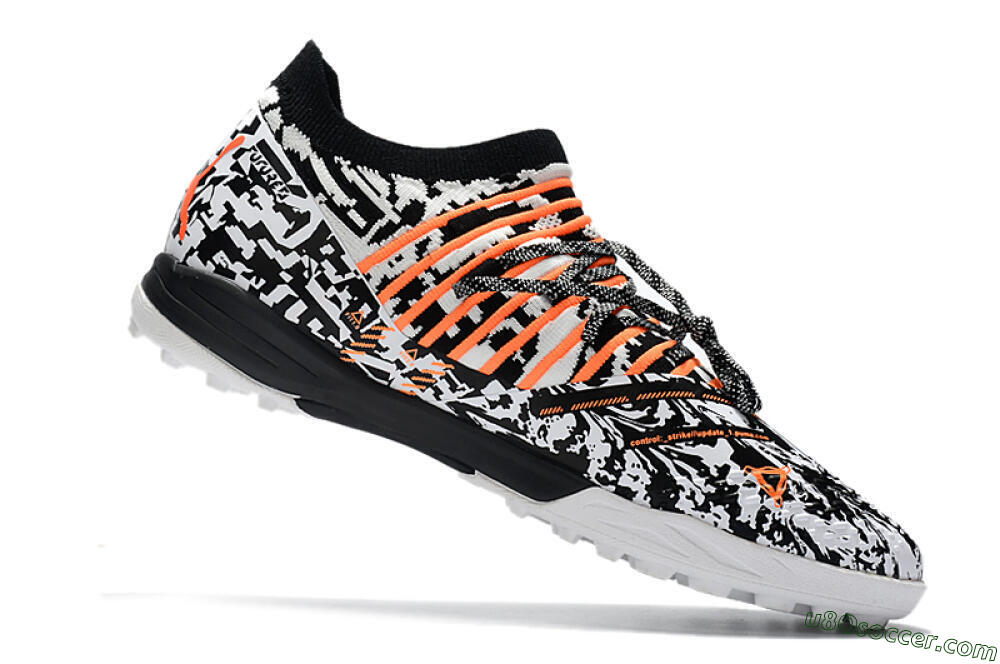 Puma Future Z 1.3 Teazer TF Artificial Turf Soccer Shoes - White/Black/Orange 4