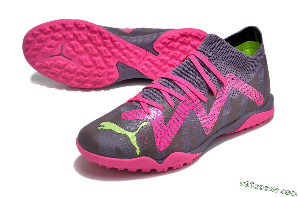 Puma Future Ultimate TF Artificial Turf Soccer Shoes - Purple/Pink/Yellow 3