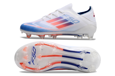 Adidas F50 Elite FG Firm Ground Soccer Cleats - White/Blue/Red